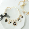 Pearl Bow Rhinestone Pet Collar for Small Dogs and Cats