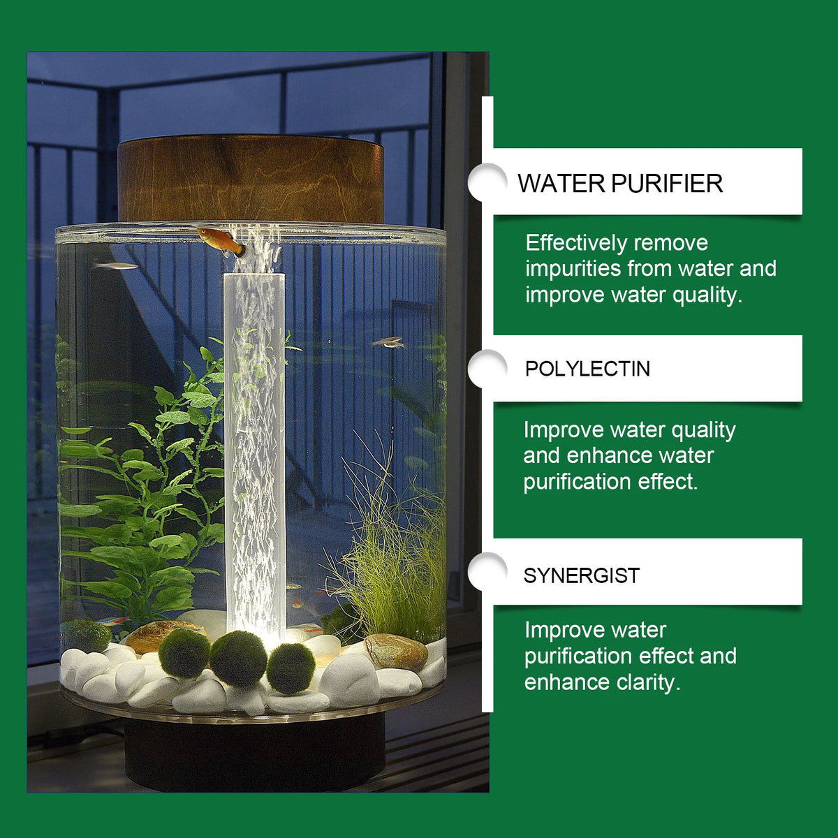 Aquarium Water Purifying Tablets – 35 Count for Clear, Healthy Water