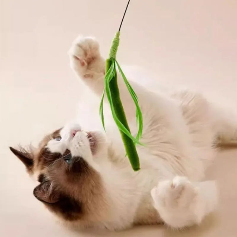 Juguete Interactivo para Gatos con Plumas