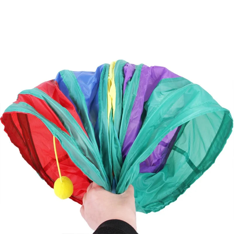 نفق القط القابل للطي للتمرين والمرح