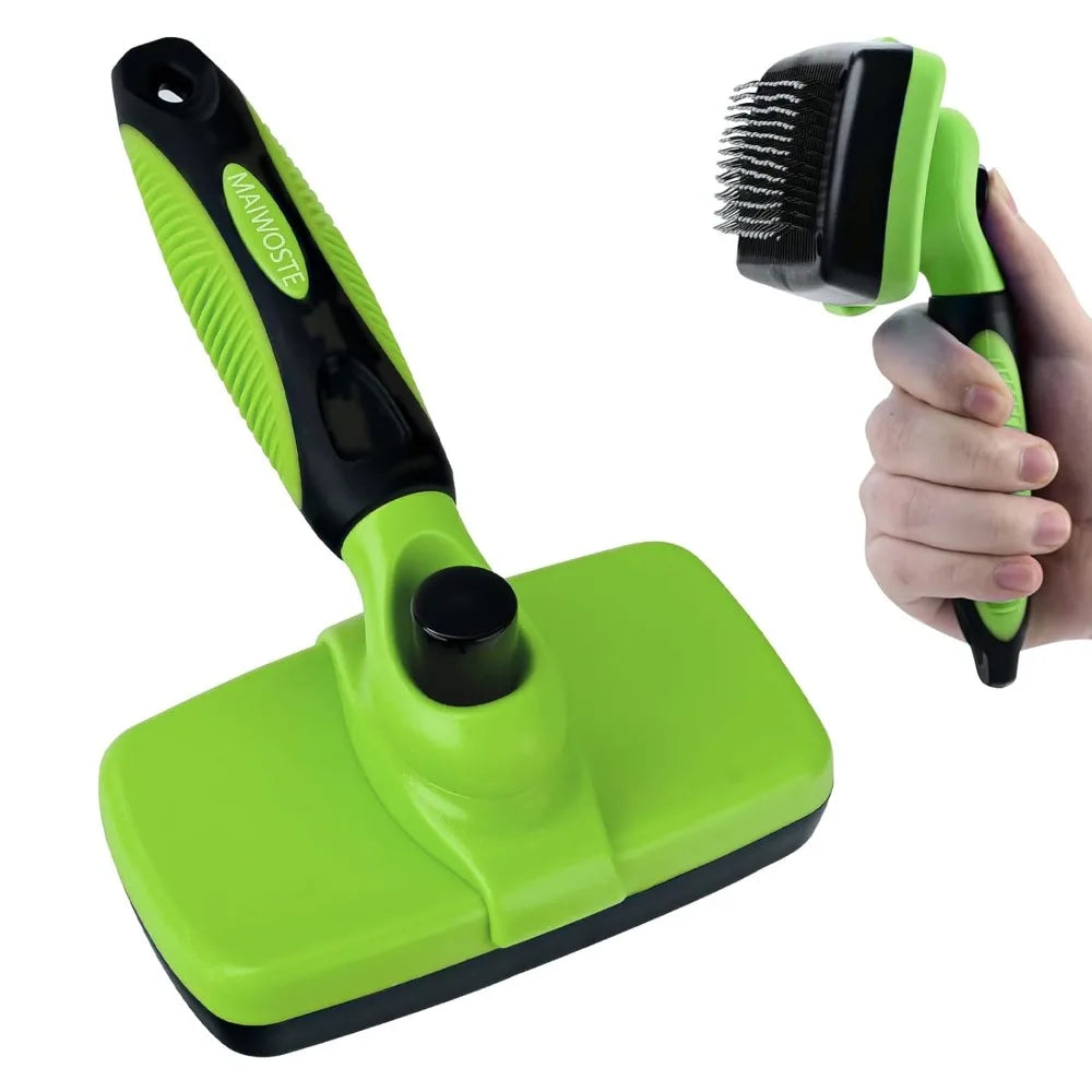 Cat Corner Scratcher with Self-Grooming Bristles and Catnip