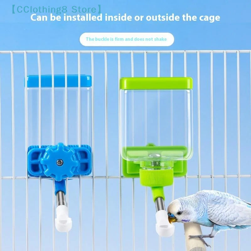 Hanging Bird Water Dispenser with Clear Bottle for Easy Monitoring
