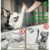 A dog is gently touching a person's hand, illustrating the security and comfort of the wooden-handle dog nail file.