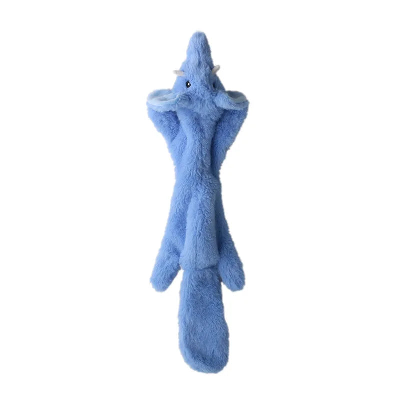 Squeaky Plush Dog Toy with Crinkle Paper – No Stuffing, Durable & Fun