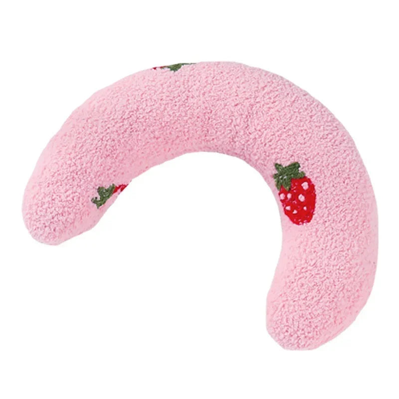 Super Soft Half Donut Cat Bed Pillow for Neck Support and Relaxation