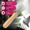 Wooden Hairbrush Cleaner Tool with Handle