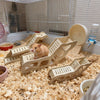 Hamster Wooden Hideout Cave with Peekaboo Design