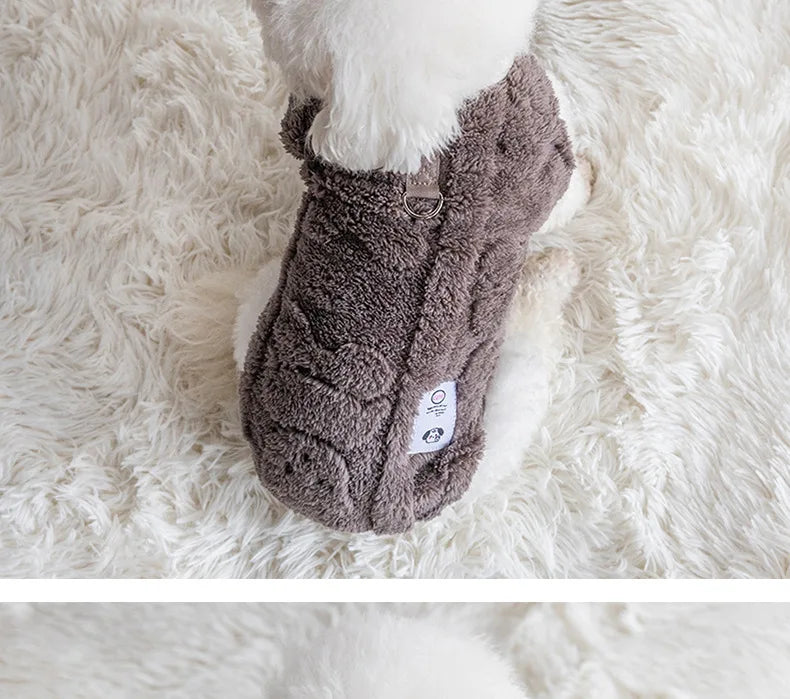 Suéter de Fleece Cálido para Invierno para Perros y Gatos Pequeños