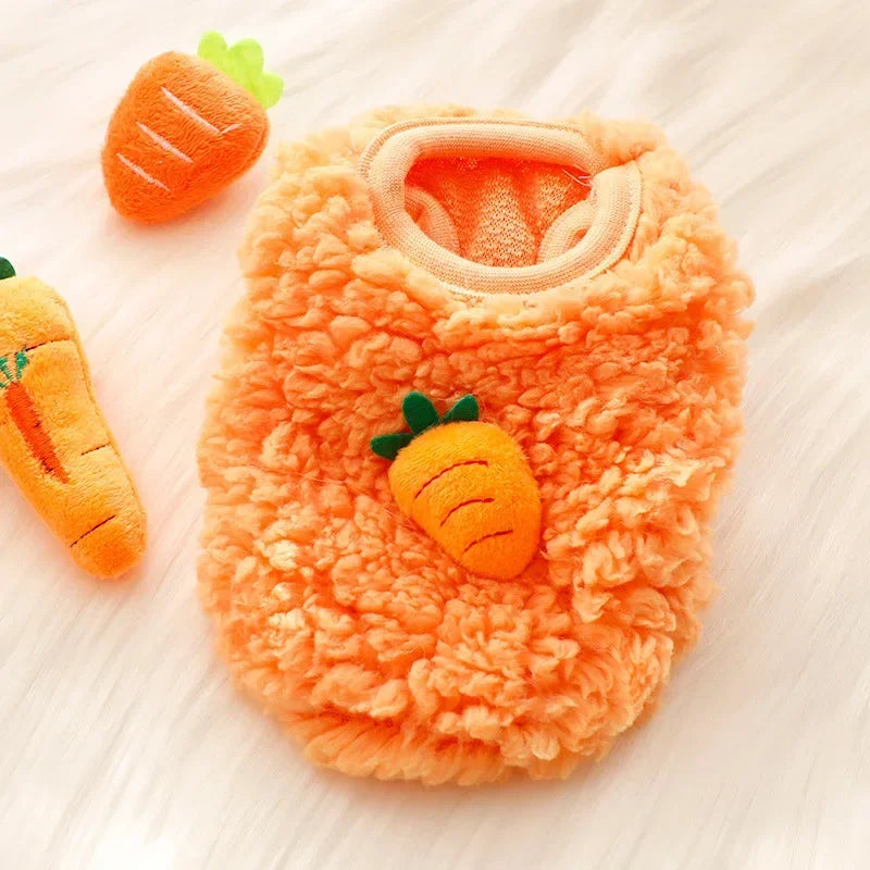 سترة شتوية مخملية للأرنب والحيوانات الأليفة الصغيرة