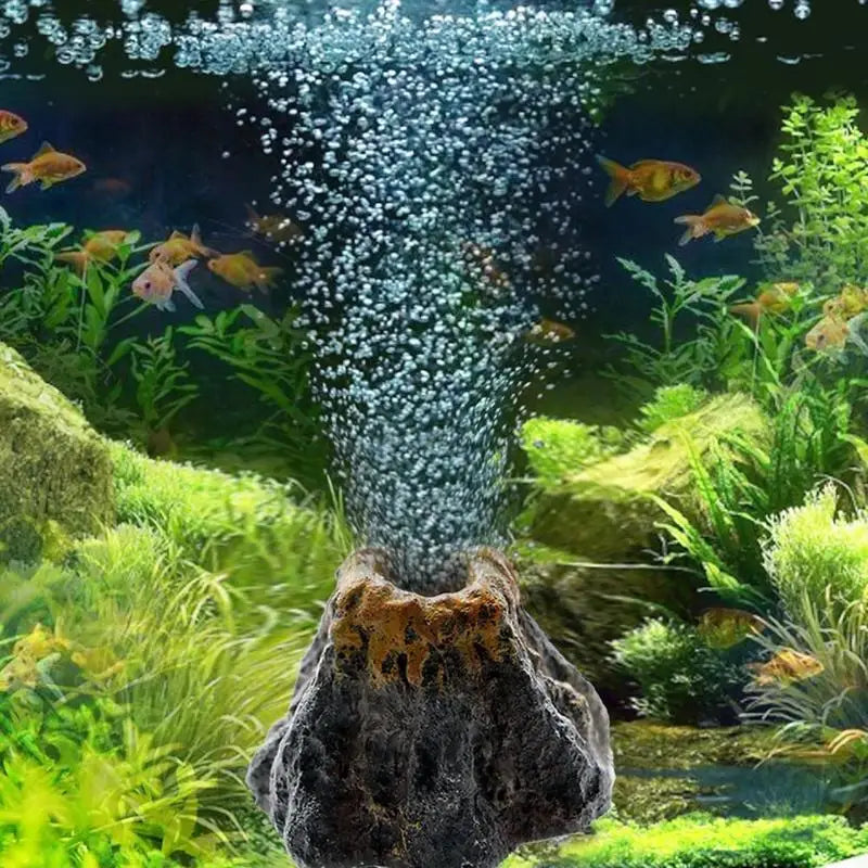Volcano Bubble Stone Aquarium Decor with Air Stone