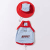 Breathable Mesh Dog Summer Vest with Hat and Traction Buckle