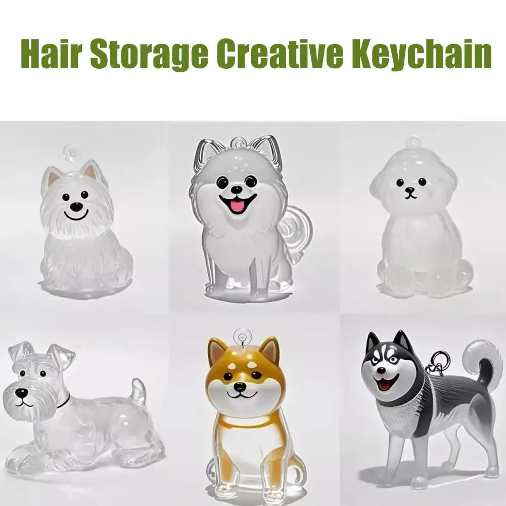 Pet Hair Keepsake Keychain – Memorial Pendant for Dog & Cat Fur