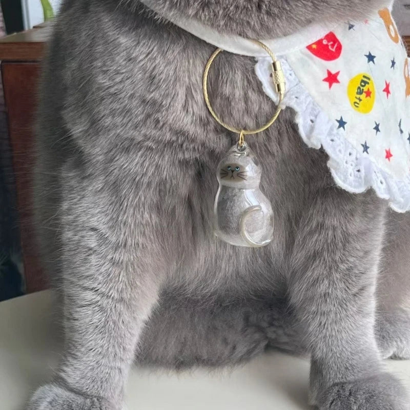 Porte-clés Chat Roux avec Compartiment de Rangement pour Cheveux