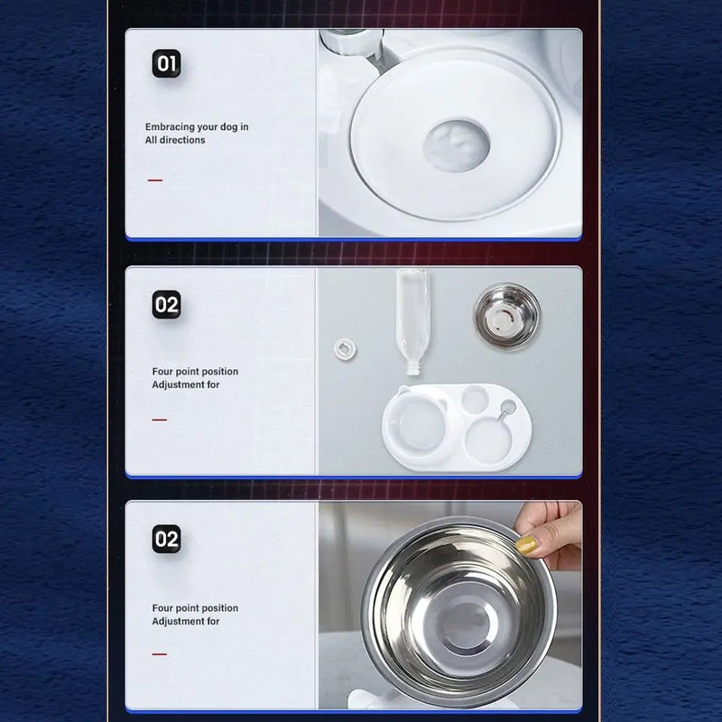 2-in-1 Pet Water Dispenser and Food Bowl