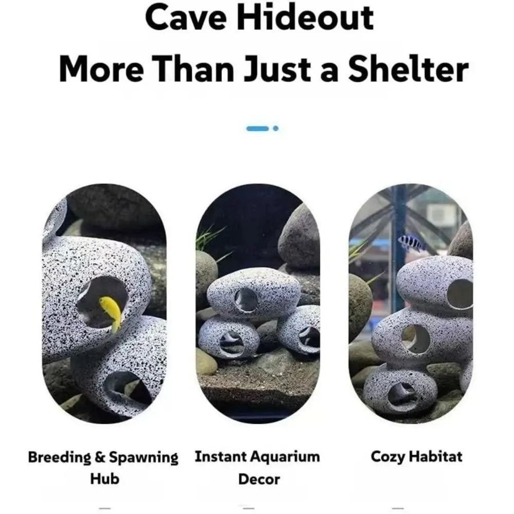 Purple Sand Aquarium Cave Hideaway with Natural Rock Finish