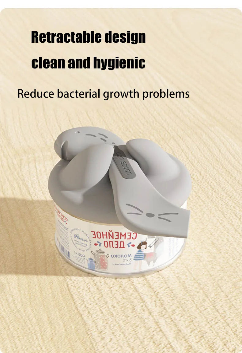 Silicone Pet Food Spoon with Airtight Can Lid