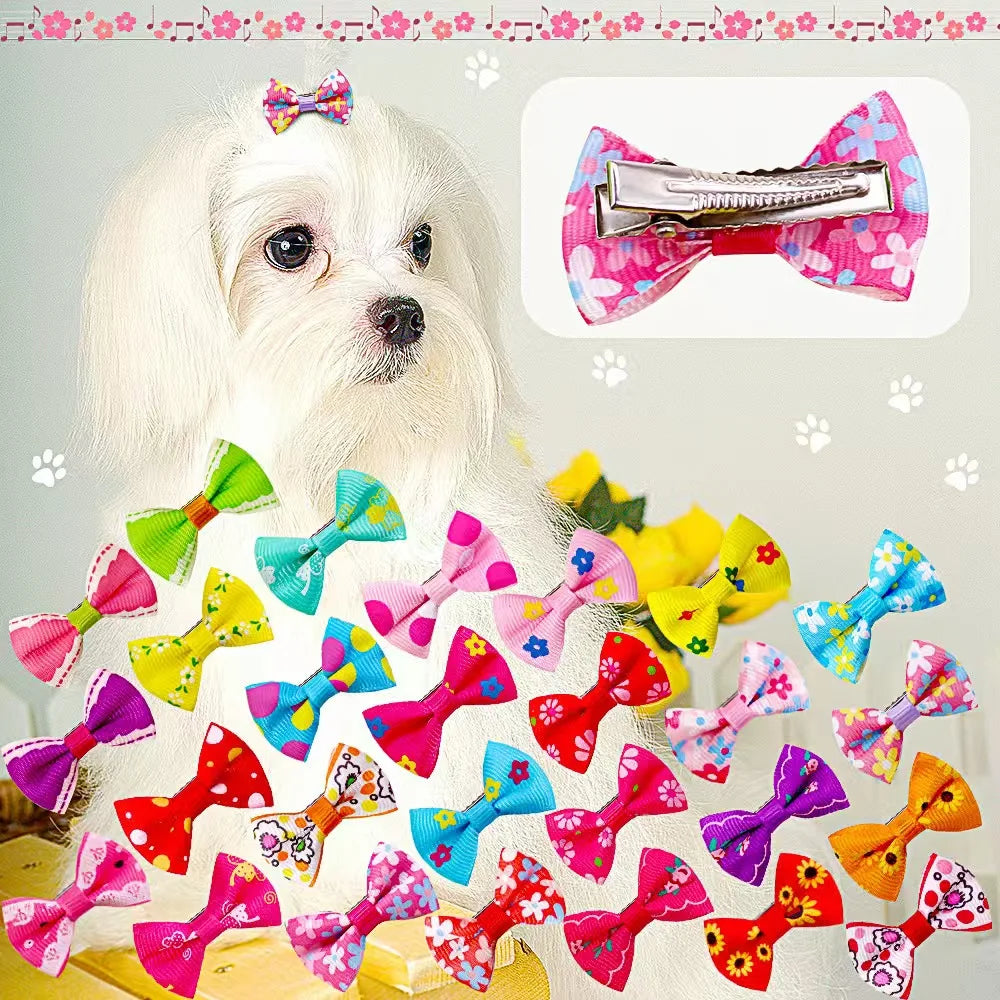 Pet Hair Bow Clips for Dogs and Cats