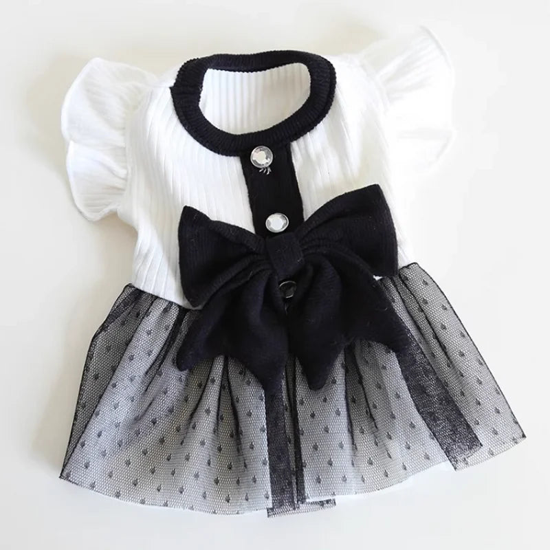 Vestido de Algodón a Rayas para Perro