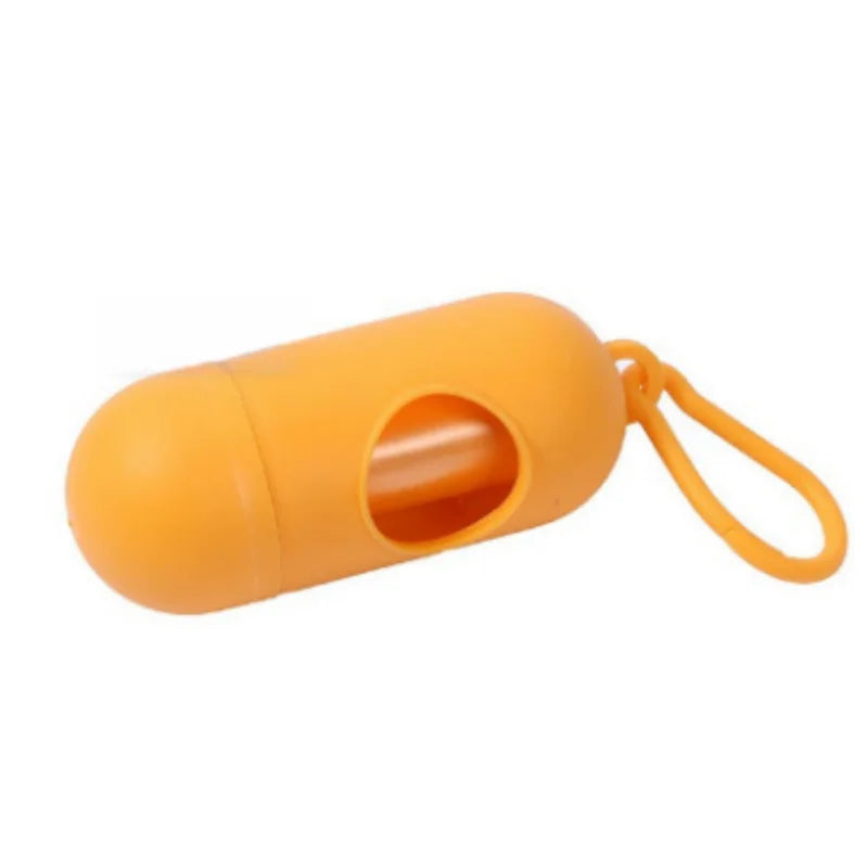 Capsule-Shaped Dog Waste Bag Dispenser with Clip