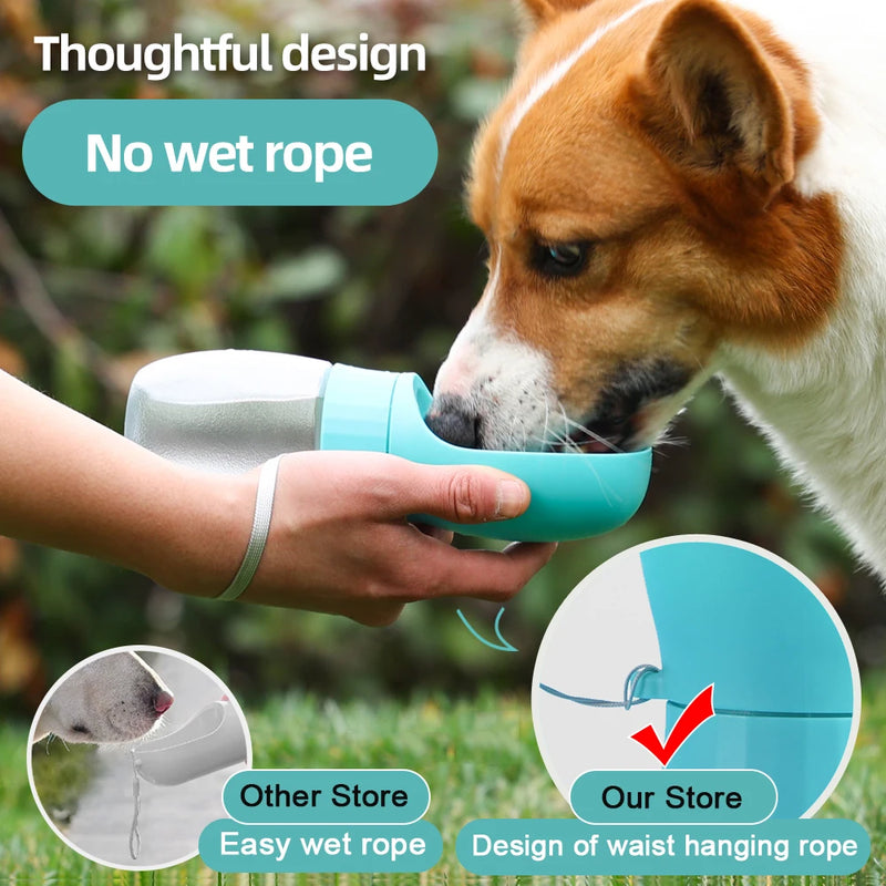 Botella de Agua Portátil para Mascotas con Bol Integrado