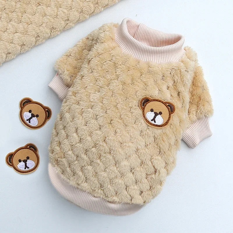 Cozy Fleece Dog Sweater for Small and Medium Breeds