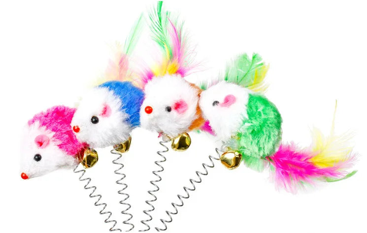 Juguete Interactivo para Gatos con Varita de Plumas y Cascabel