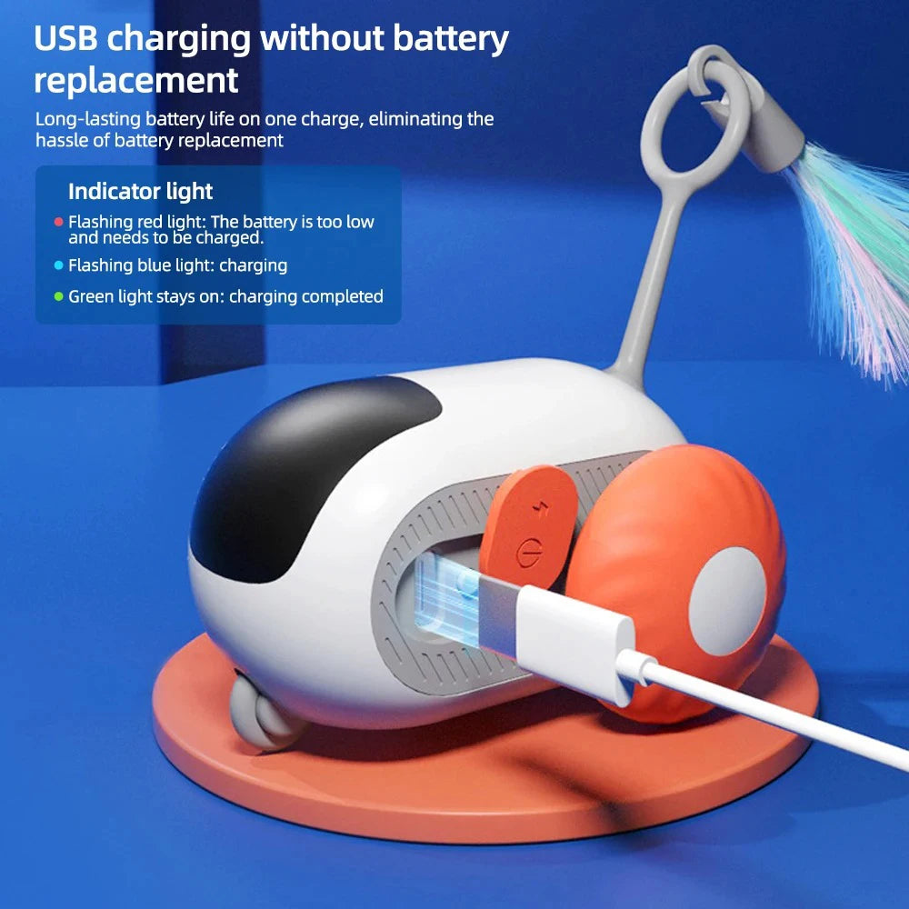 Interactive Smart Cat Toy Car with Remote Control