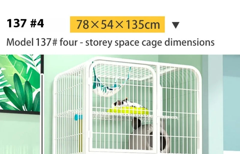 قفص قطط شبكي قابل للفتح مع فيلا مزدوجة