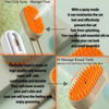 Brosse de toilettage électrique 3-en-1 pour animaux avec vapeur et massage