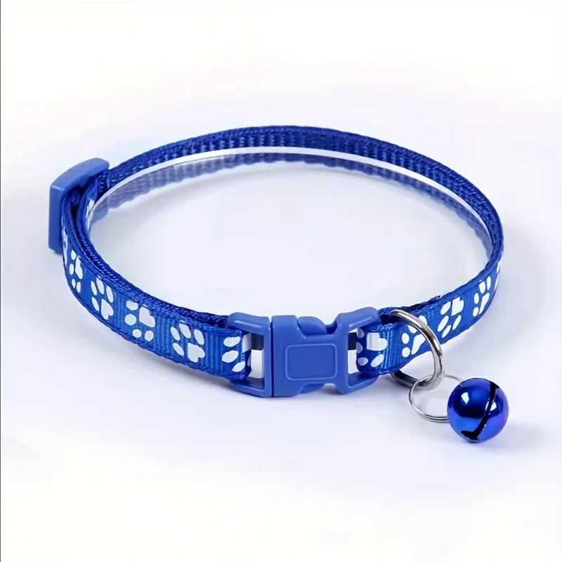 Bunte Schleifen-Hundehalsband mit Glocke