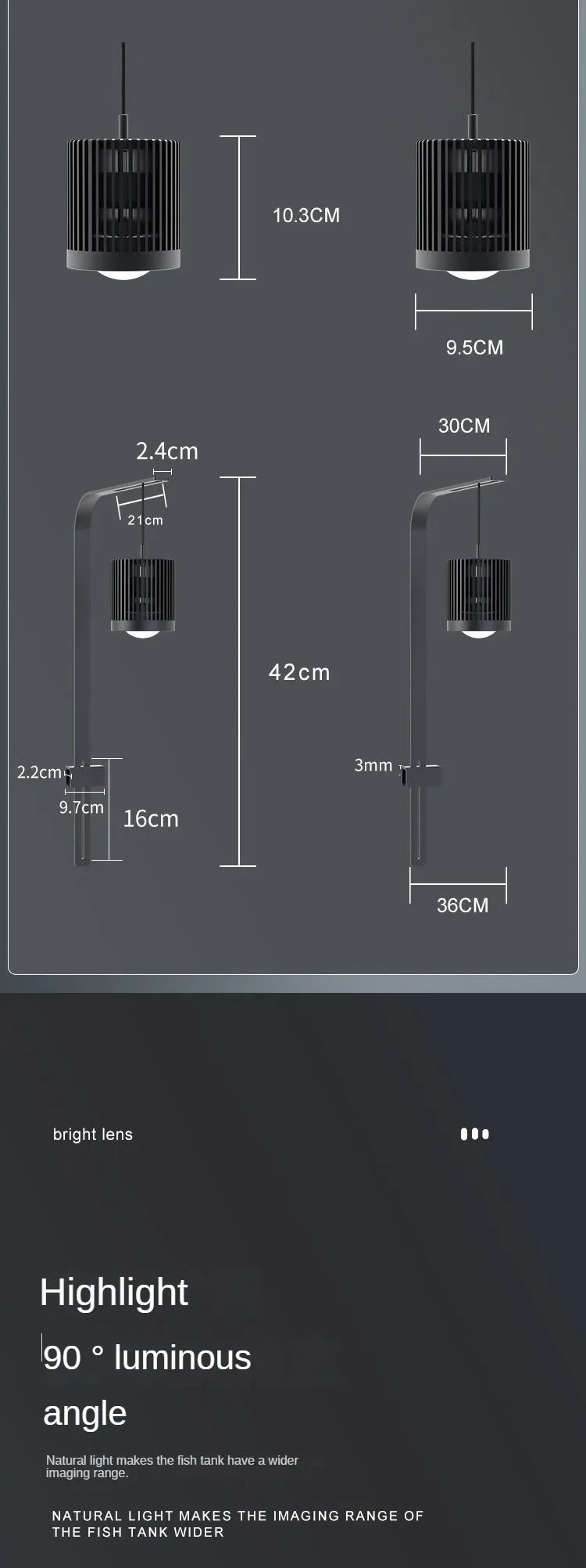 Clip-On LED Aquarium Light for Freshwater Fish Tanks