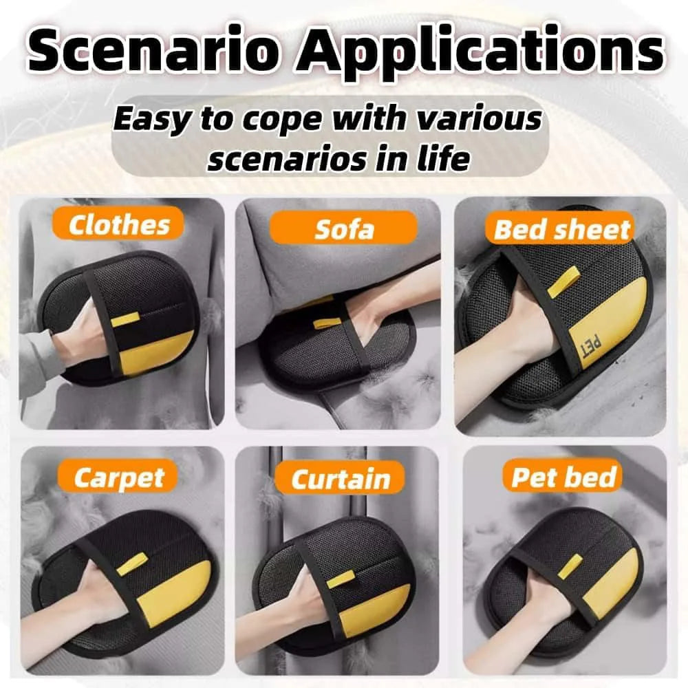 Reusable Pet Hair Removal Glove for Cats and Dogs