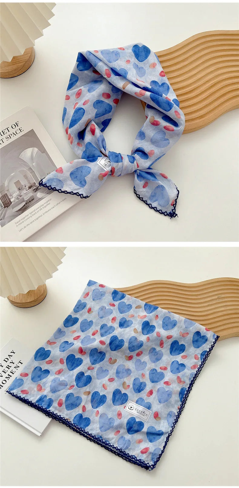 Square Cotton Scarf for Women – Versatile Neck & Hair Accessory