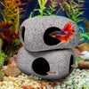 Purple Sand Aquarium Cave Hideaway with Natural Rock Finish