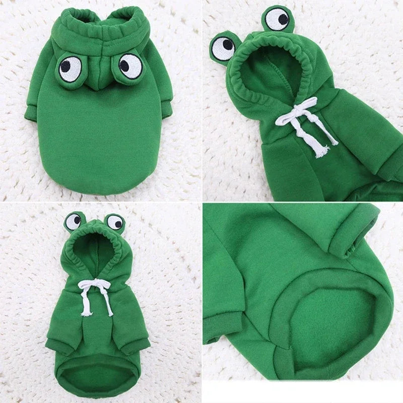 Fruit Print Fleece Dog Hoodie for Small Pets