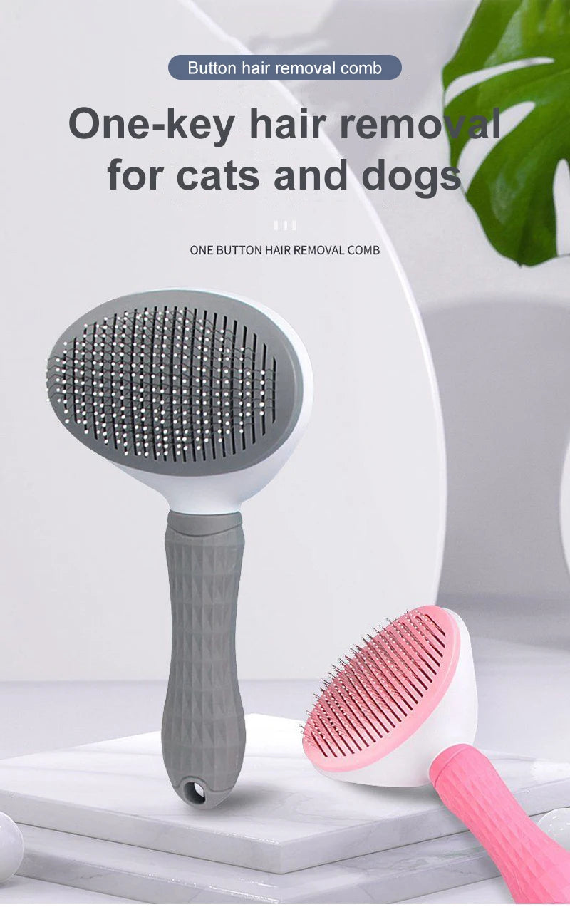 Self-Cleaning Pet Grooming Brush