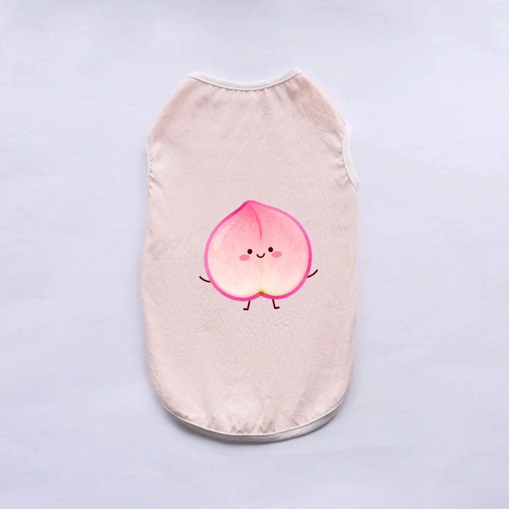 Breathable Fruit Print Pet Vest for Small Dogs and Cats