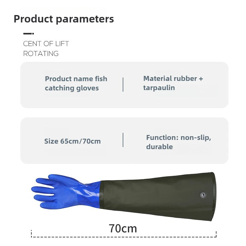 Extended Waterproof Rubber Gloves for Dishwashing, Car Washing & Labor Tasks