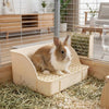 Corner Rabbit Litter Box with Removable Tray and Grid