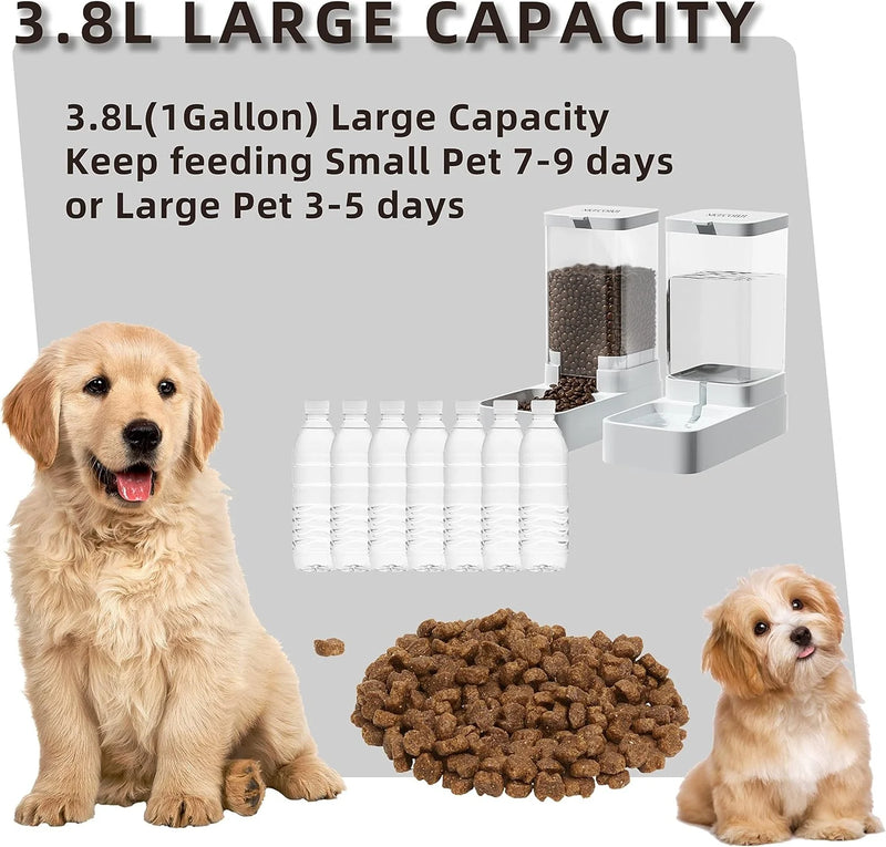 Automatic Gravity Pet Feeder and Water Dispenser