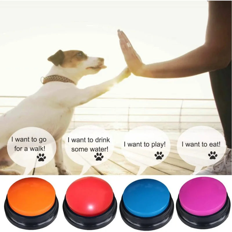 Recordable Pet Communication Buttons – 30-Second Voice Recording for Dog Training & Fun
