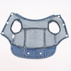 Classic Denim Dog Jacket with Harness and Leash Ring