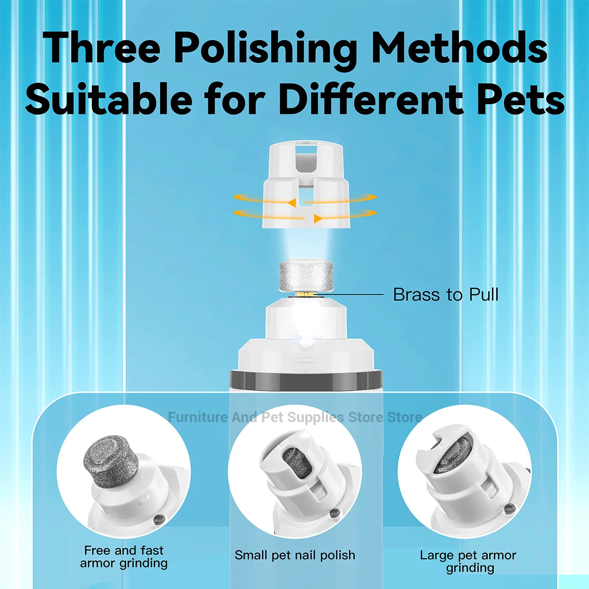 Rechargeable Pet Nail Grinder with LED Light