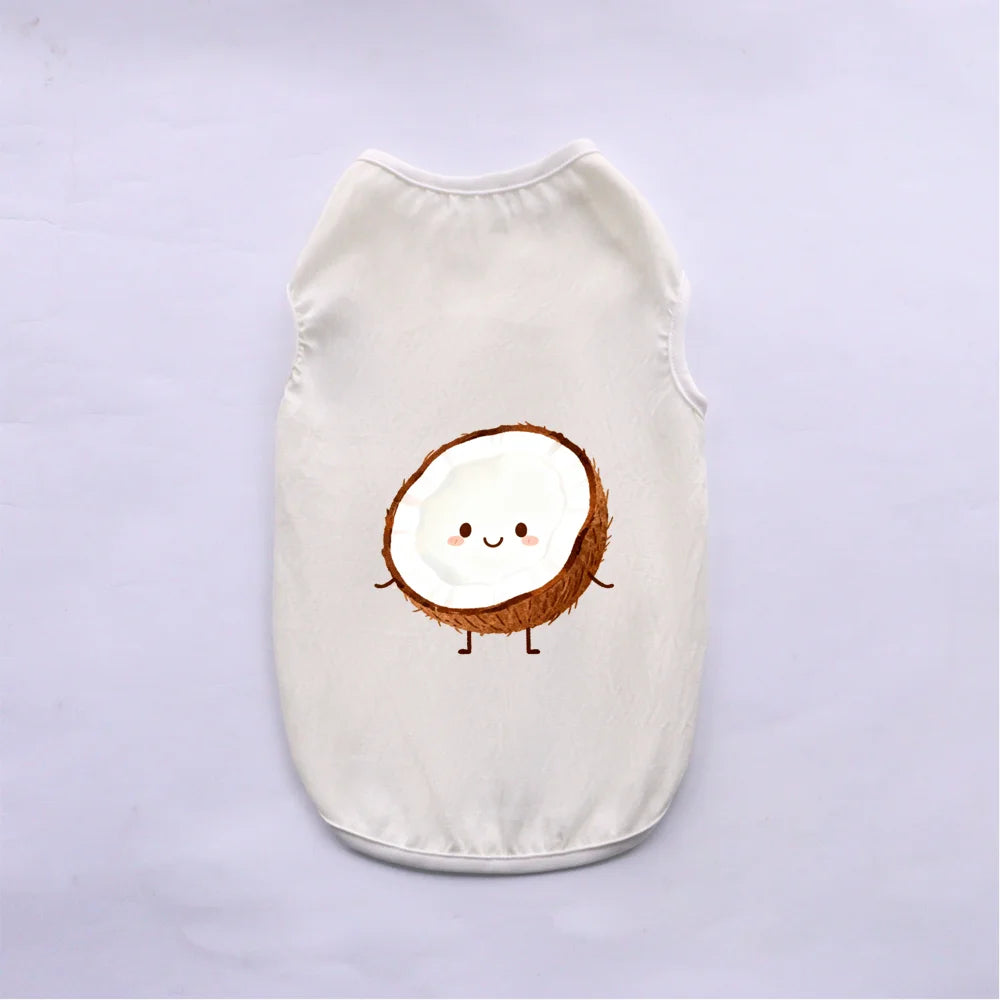 Breathable Fruit Print Pet Vest for Small Dogs and Cats