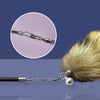 Jouet Baguette Plumes pour Chat Extensible avec Queue de Renard