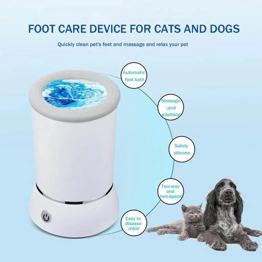 Electric Pet Paw Cleaner Cup with Gentle Bristles