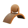 A wooden cat toy featuring a sisal scratching board for cats.