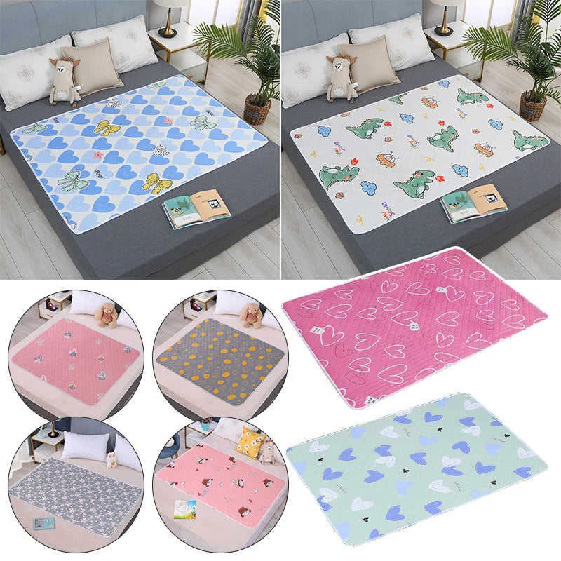 Waterproof Cartoon Bed Protector Pad for Kids and Adults