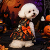 Spooky Pet Princess Costume with Skull Print and Tulle Skirt