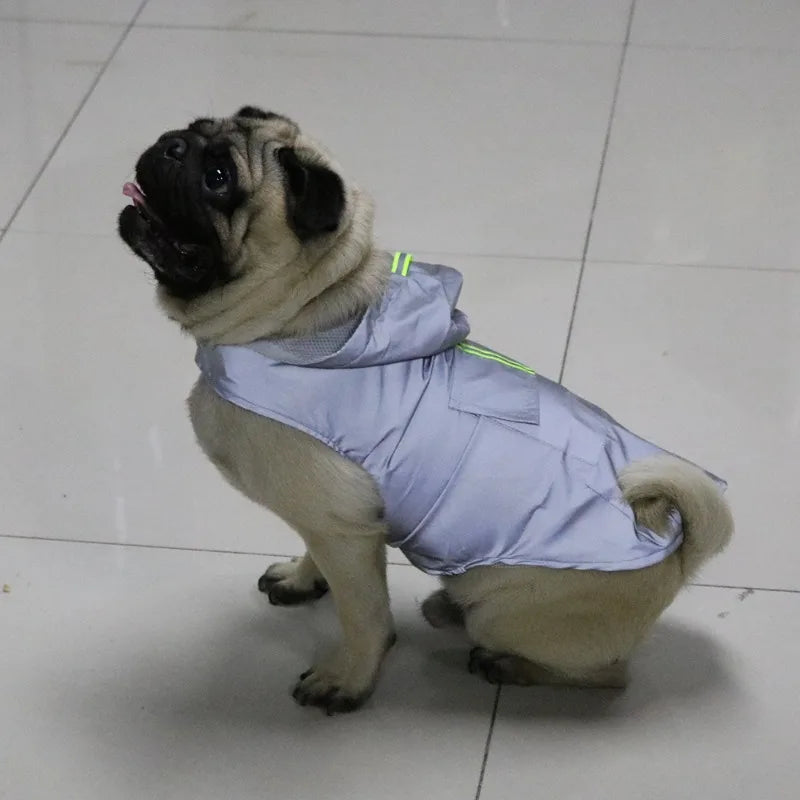 Reflective Waterproof Dog Raincoat with Hood